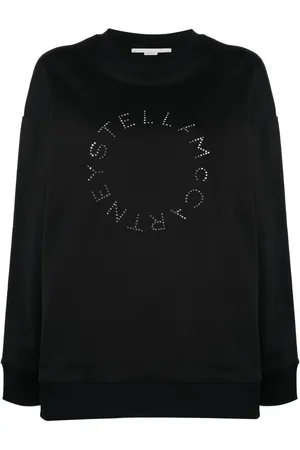 Stella McCartney Sudadera con logo de strass