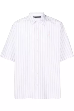 Acne Studios Mujer Estampados - Striped short-sleeved T-shirt