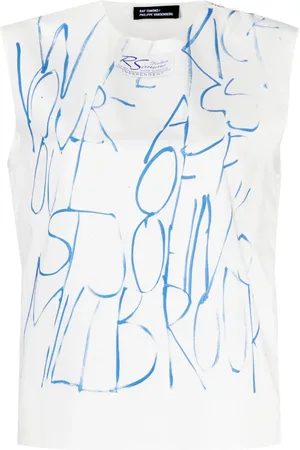 RAF SIMONS Camiseta con estampado gráfico