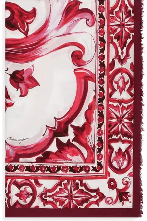 Dolce & Gabbana Pareo con flecos y estampado gráfico