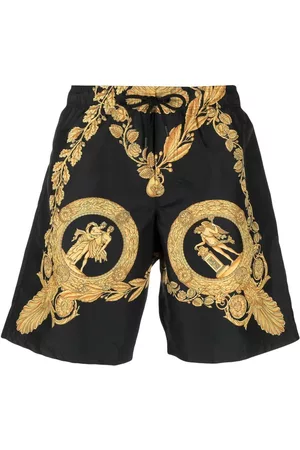 VERSACE Hombre Trajes de baño - Baroque-pattern print swim shorts