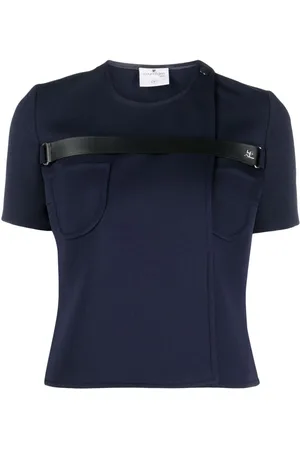 Courrèges Playera con detalle de tiras