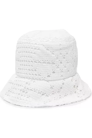 Comme des Garçons Hombre Sombreros - Crochet-knit cotton bucket hat