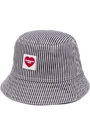 Carhartt Sombreros - Logo-patch striped bucket hat