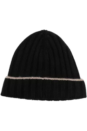Brunello Cucinelli Hombre Gorros - Gorro de cachemira tejido de canalé