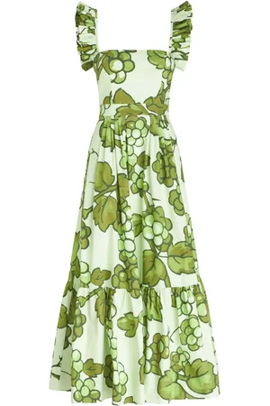Etro Vestido con estampado gráfico y volantes
