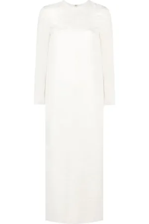 Totême Vestido con motivo floral en jacquard