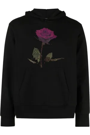 KSUBI Hoodie con rosas estampadas pixeladas