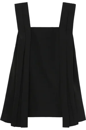 We11 Done Vestido corto sin mangas con detalles plisados