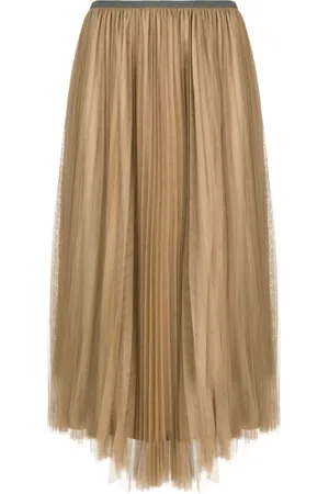 Fabiana Filippi Falda midi con diseño plisado