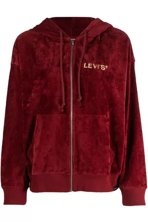 Levi's Mujer Sudaderas con logo - Logo-embroidered zip-up hoodie