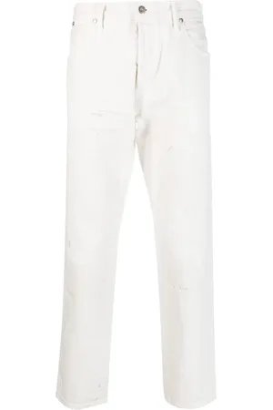 Tom Ford Jeans rectos con detalles rasgados