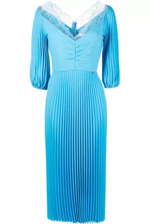 NISSA Mujer Vestidos de Fiesta y Coctel - Puff-sleeve pleated midi dress