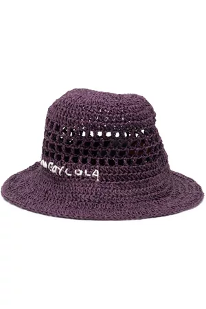 Bimba y Lola Mujer Sombreros - Logo-embroidered interwoven bucket hat