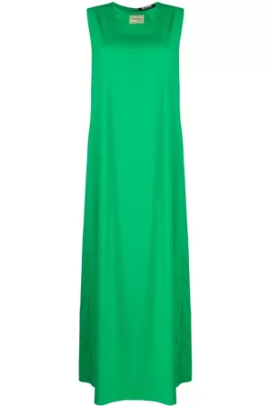 RAF SIMONS Vestido largo con parche del logo