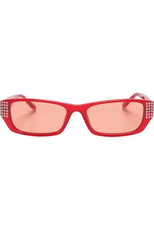 MAGDA BUTRYM Lentes de sol con armazón rectangular y detalles de cristal