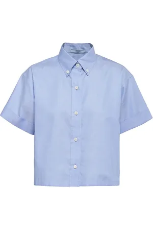 Prada Camisa oxford con logo bordado