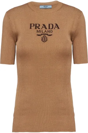 Prada Playera con cuello redondo y logo