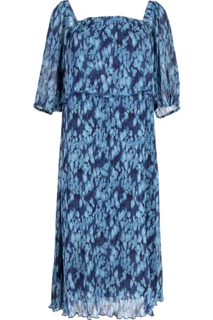 B+AB Vestido midi con diseño plisado