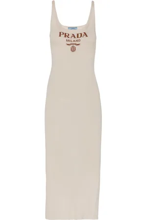 Prada Vestido midi con logo