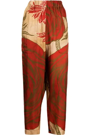 UMA WANG Pantalones tapered con estampado floral