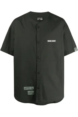 Izzue Camisa sin cuello con logo estampado