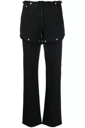 1017 ALYX 9SM Mujer Rectos - Snap Off frayed straight-leg jeans