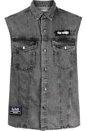 Izzue Camisa de mezclilla con detalle de parche