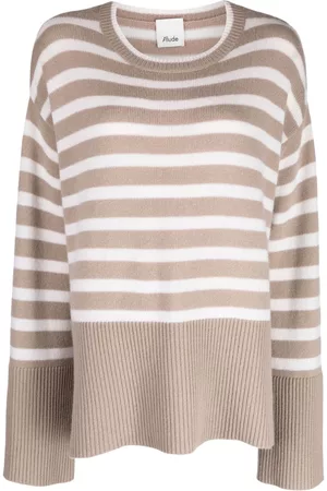 Allude Mujer Suéteres y Sudaderas - Striped cashmere-blend knit jumper