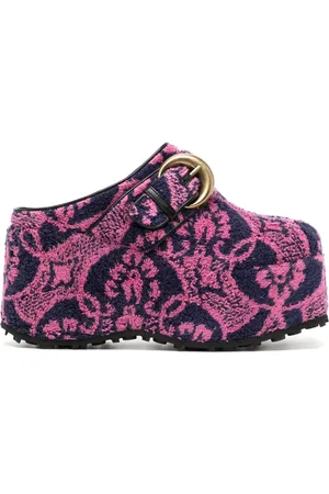 Marine Serre Mules con estampado floral