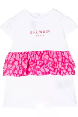 Balmain De bebé - Logo-print cotton body
