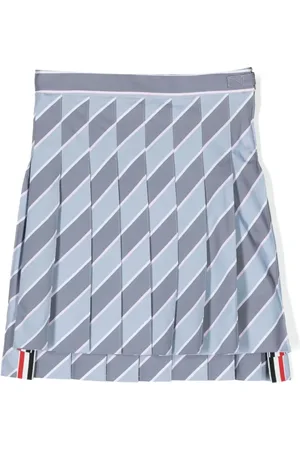 Thom Browne Falda plisada con rayas estampadas