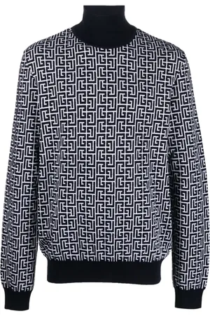 Balmain Suéter con monograma en intarsia