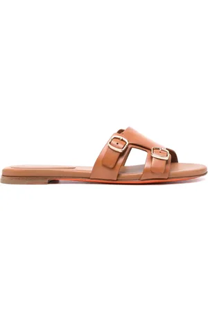 santoni Flip flops con doble hebilla