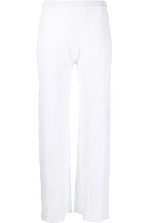 ANTONELLI Pantalones de tejido fino de canalé rectos