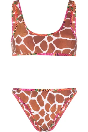 Reina Olga Bikini con estampado de piel de jirafa