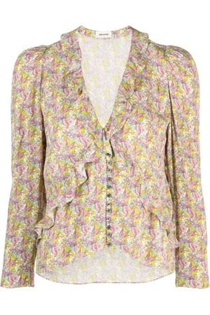 Zadig & Voltaire Blusa Tresse manga larga con volantes