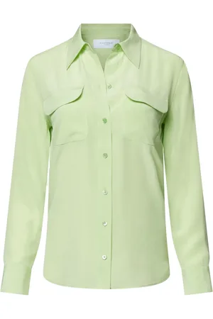 Equipment Camisa de seda con bolsillos y solapa
