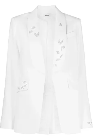 Zadig & Voltaire Blazer con detalles de strass y solapa de muesca