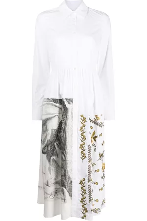 Erdem Mujer Midi - Layered buttoned cotton midi dress