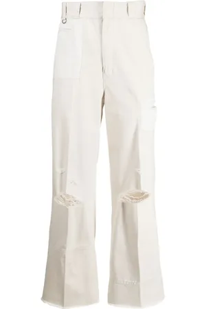 UNDERCOVER Pantalones rectos con efecto envejecido