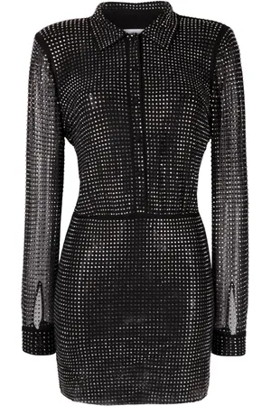 Self-Portrait Vestido corto con detalles de strass