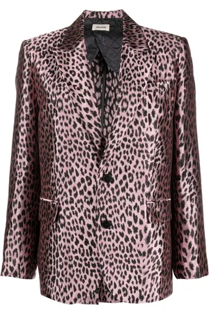 Zadig & Voltaire Blazer con estampado de leopardo en jacquard
