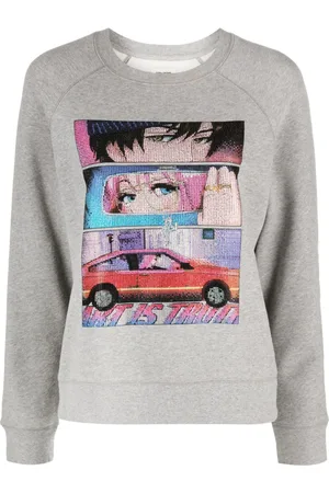 Zadig & Voltaire Sudadera con estampado gráfico y detalles de strass