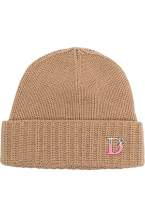 Dsquared2 Gorro tejido con placa del monograma