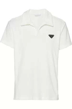 Prada Hombre Playeras polo - Logo-plaque terry cloth polo shirt