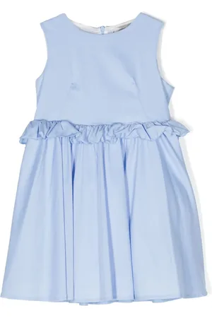 Simonetta Vestido con ribete de volantes y pliegues