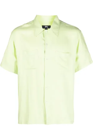STUSSY Camisa manga corta con costuras en contraste