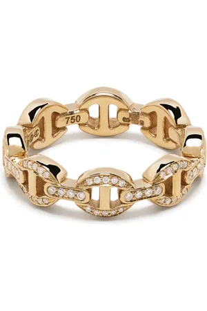 HOORSENBUHS Anillo con cadena en oro amarillo de 18kt