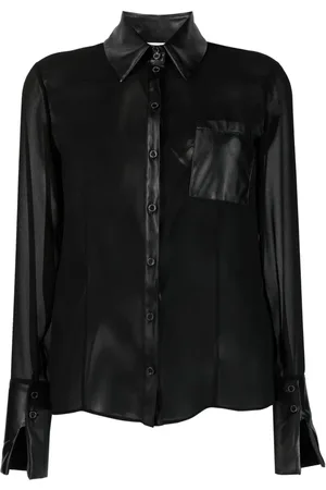 Patrizia Pepe Camisa semitraslúcida con paneles